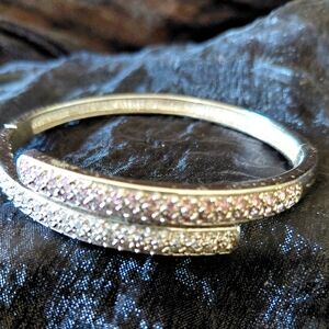 Sparkling Silver and Pink Crystal Bracelet